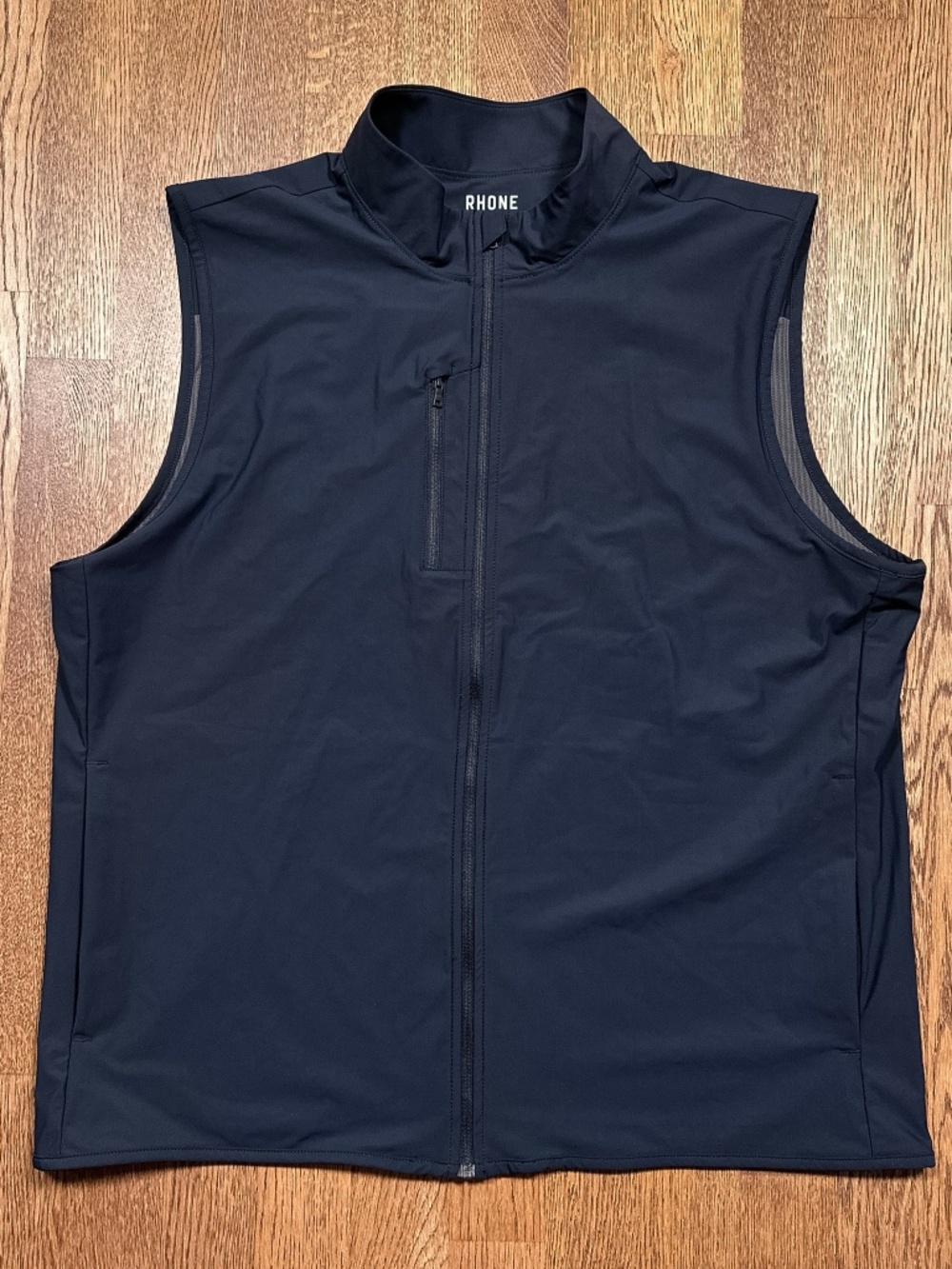 Rhone Long Game Water Repellant Navy Blue Polyamide Stretch Vest Jacket Mens XL